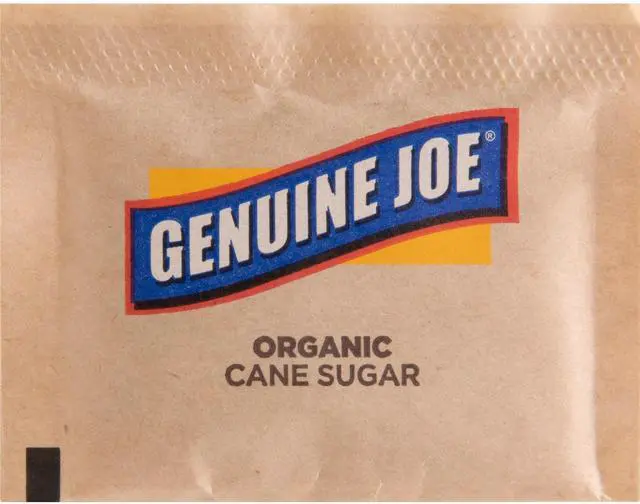 Alt view image 3 of 3 - Genuine Joe Turbinado Natural Cane Sugar Packets