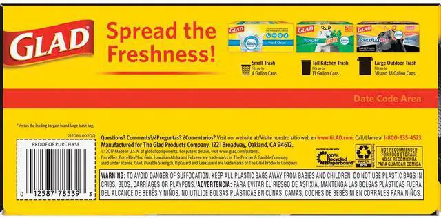 Main image of Glad 30-gal ForceFlexPlus Drawstring Bags