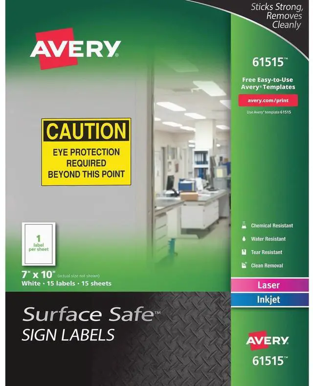 Main image of Avery Surface Safe Sign Labels