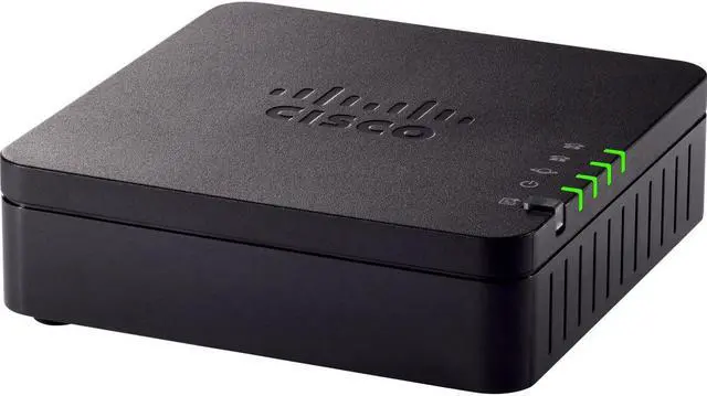 Main image of Cisco 2-Port Analog Telephone Adapter For Multiplatform, 1 x RJ-45 - 2 x FXS - Fast Ethernet - Wall Mountable, Desktop