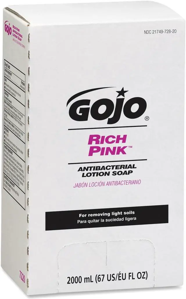 Main image of Gojo Rich Pink Antibacterial Lotion Soap Refill