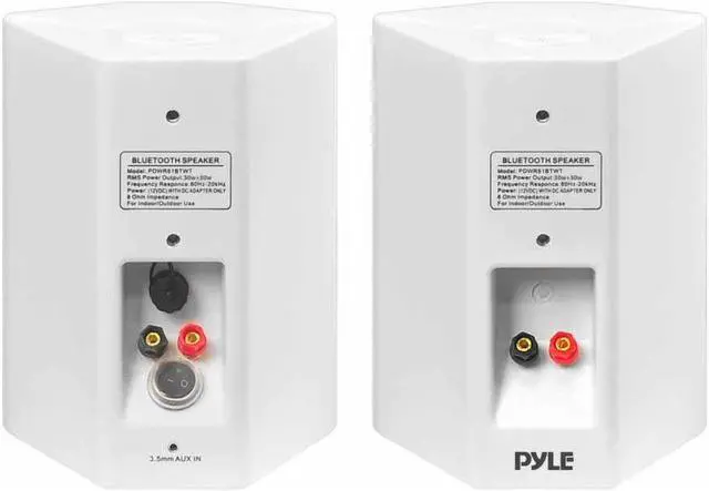 Alt view image 3 of 9 - Pyle PDWR61BTWT Speaker System - 60 W RMS - Wireless Speaker(s) - Wall Mountable - White