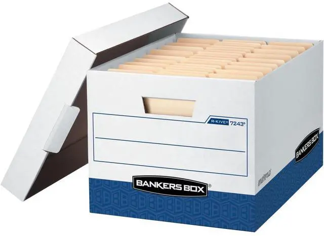 Main image of Fellowes Bankers Box R-Kive - Letter/Legal, White/Blue, 20pk