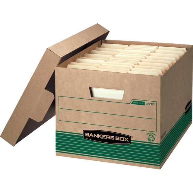 Bankers Box Storage File Boxes - 20 Pack With Lift-Off Lids For Letter/Legal Documents, Standard Set-Up White