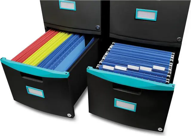 Alt view image 3 of 11 - Storex 2-drawer Mobile File Cabinet