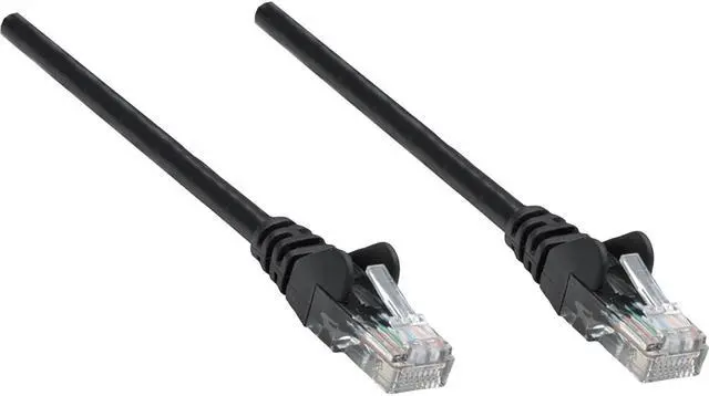 Main image of Intellinet Cat6a S/FTP Network Patch Cable, 3 ft., Black, 10G, 500 MHz, 100% Copper, 26 AWG, RJ45, Stranded, Snag-free, Gold-plated Contacts