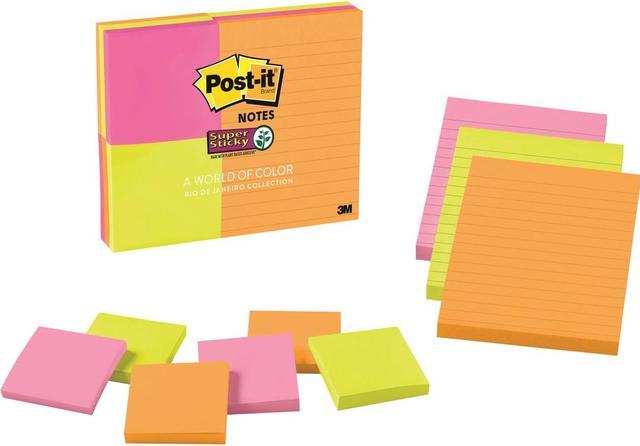 24 pk. - Post-it Super Sticky Notes - Rio de Janeiro Color Collection - 3  x 3