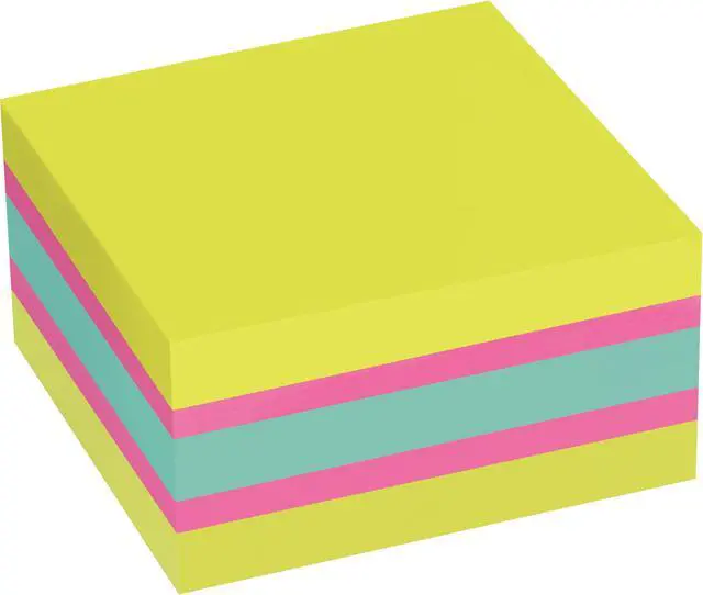 Alt view image 2 of 5 - 3M Post-it Note Cube Super Sticky 3"x3" 360/Cube Green Wave 2027SSGFA
