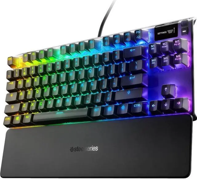 Alt view image 3 of 20 - SteelSeries Apex 7 TKL 84-Key RGB Mechanical Gaming Keyboard (Red Switch)