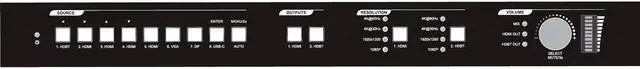 Main image of Black Box 8x2 Video Matrix Switcher, 18G Seamless Switching, HDMI 2.0