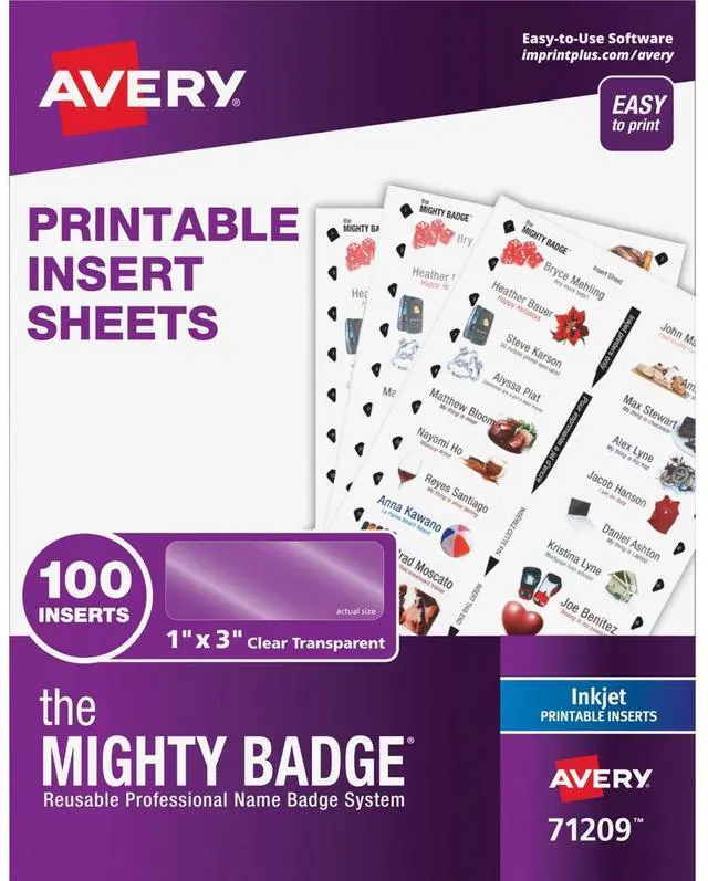 Main image of Avery® Inkjet Print Laser/Inkjet Badge Insert