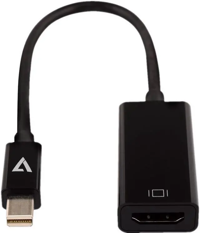 Main image of V7 Mini DisplayPort to HDMI Adapter Black Slim CBLMH1BLKSL1E