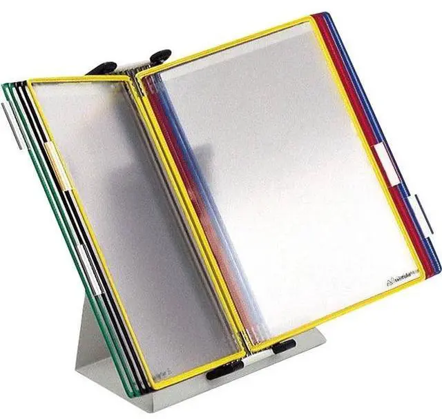 Alt view image 2 of 2 - Tarifold D296 Desktop Reference and Display System - 60 Panels with Assorted Borders - White Base