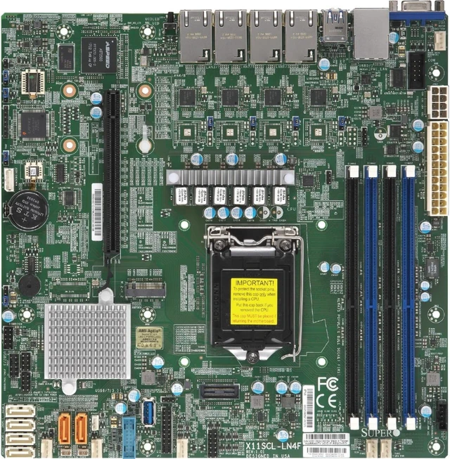 Main image of Supermicro X11SCL-LN4F Server Motherboard - Intel Chipset - Socket H4 LGA-1151 - Bulk packaging -