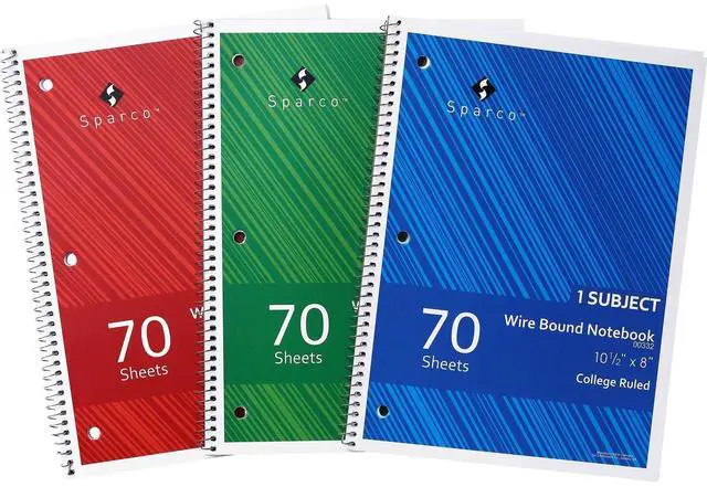 Main image of Sparco College Ruled Wire-bound Notebook