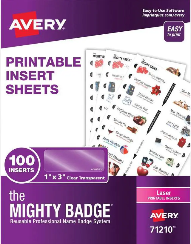 Main image of Avery® Laser Print Laser/Inkjet Badge Insert