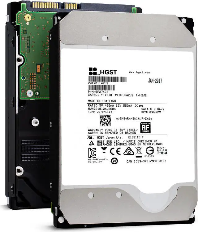 Main image of HGST Ultrastar He10 HDD | 10TB SATA 6Gb/s | 7200RPM 256MB Cache 3.5-Inch | Power-Disable | HUH721010ALE604 (0F27473) | Helium Enterprise Data Center Internal Hard Disk Drive