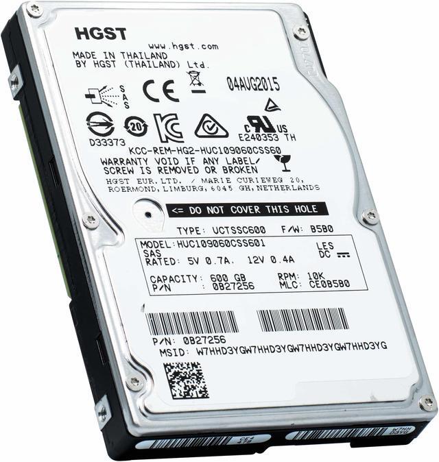 Alt view image 2 of 9 - HGST Ultrastar C10K900 600GB 10K RPM SAS 6Gb/s 64MB Cache 2.5" Enterprise Hard Drive (HUC109060CSS601)