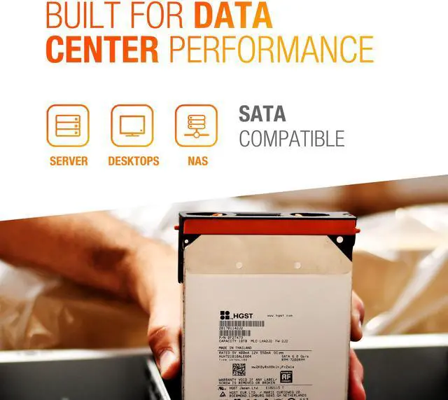 Alt view image 4 of 6 - HGST Ultrastar He10 HDD | 10TB SATA 6Gb/s | 7200RPM 256MB Cache 3.5-Inch | Power-Disable | HUH721010ALE604 (0F27473) | Helium Enterprise Data Center Internal Hard Disk Drive