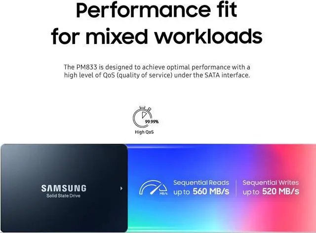 Alt view image 4 of 8 - Samsung PM883 960GB 3D TLC SATA 6Gb/s 2.5-Inch Enterprise SSD - MZ7LH960HAJR-00005 MZ-7LH9600