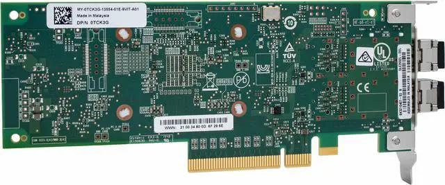 Alt view image 4 of 6 - QLogic 2692 Dual Port 16Gb Fibre Channel HBA, Low Profile - 0TCK3G BK3210407 403-BBMT CK9H1 WVT0T P0TRP QLE2692