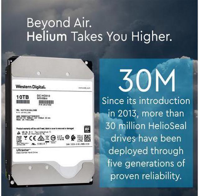Alt view image 5 of 13 - HGST/WD Ultrastar DC HC510 10TB SATA 6Gb/s 3.5" HDD - HUH721010ALE600 (0F27452)