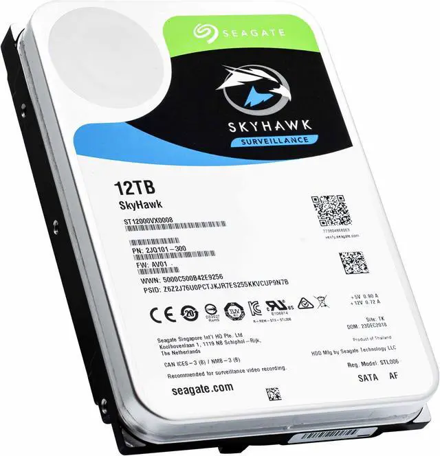 Alt view image 2 of 7 - Seagate SkyHawk ST12000VX0008 12TB 256MB Cache SATA 6.0Gb/s 3.5" Internal Hard Drive