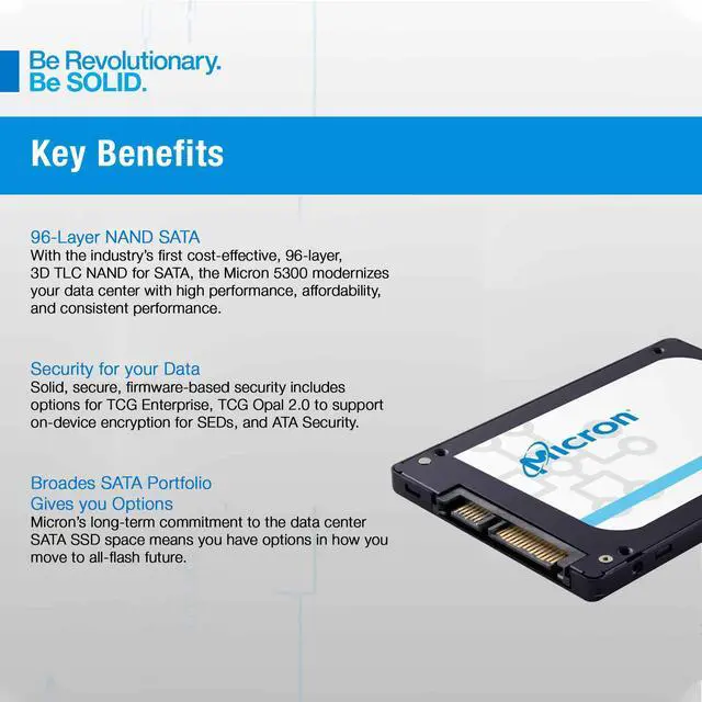 Alt view image 4 of 16 - Micron 5300 Pro 3.84TB SATA 6Gb/s 2.5-Inch Enterprise SSD MTFDDAK3T8TDS-1AW1ZAB