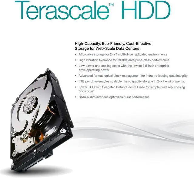 Alt view image 2 of 2 - Seagate Terascale 8TB 512e SATA 6Gb/s 7200 RPM 3.5-Inch Enterprise NAS HDD —ST8000NC0002