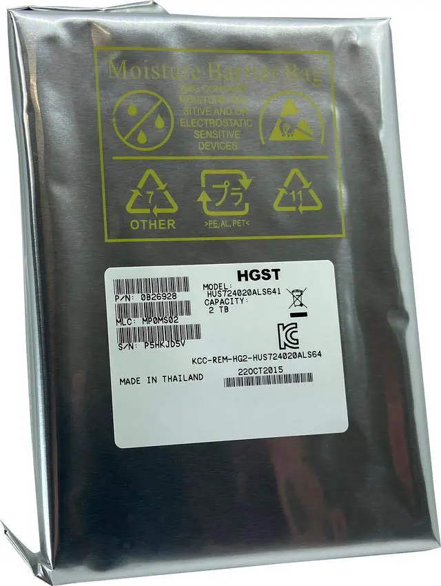 Alt view image 2 of 3 - HGST Ultrastar 7K4000 2TB SAS 6Gb/s 3.5" Enterprise HDD (HUS724020ALS641)