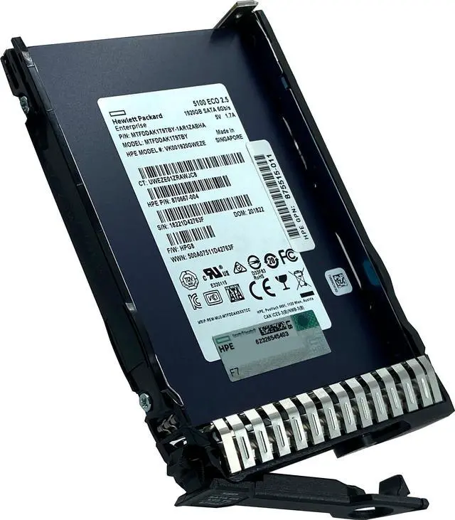 Main image of HPE 1.92TB SATA 6Gb/s 2.5" SSD in HPE G8 Tray — 870667-004 (875515-011) (MTFDDAK1T9TBY-1AR1ZABHA)