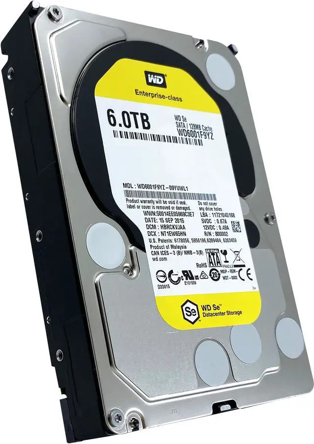 Alt view image 2 of 8 - Western Digital  With Standard Mfg Warranty. Wd Se 6Tb Sata6Gbps 7200Rpm 128Mb Buffer 3.5Inch Internal Hard Disk Drive