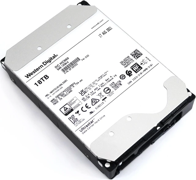 Alt view image 4 of 5 - WD Ultrastar DC HC550 18TB 7200RPM SAS 12Gb/s 3.5" HDD (WUH721818AL5201)
