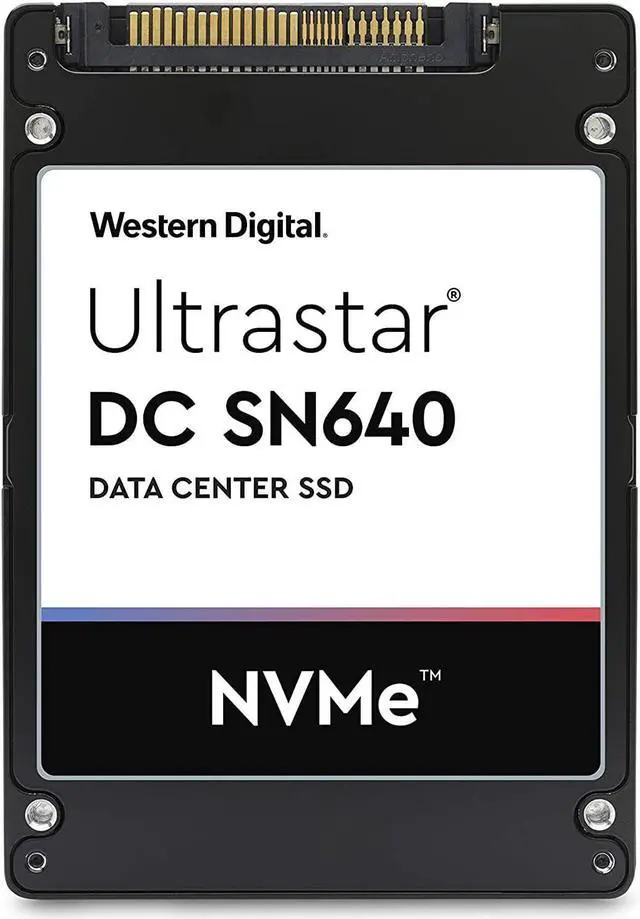Alt view image 3 of 10 - WD Ultrastar DC SN640 7.68TB PCIe Gen3.1 x4 U.2 NVMe 2.5" SSD (WUS4BB076D7P3E1)