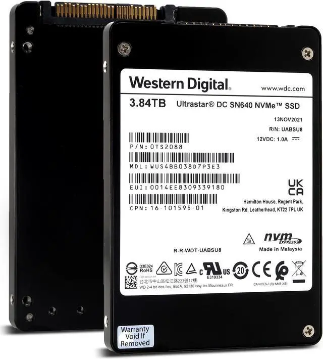 内蔵型SSD HGST Ultrastar DC SN640 960GB U.2 SSD Used - Like New: WD Ultrastar DC SN640 3.84TB PCIe Gen3.1 x4 U.2