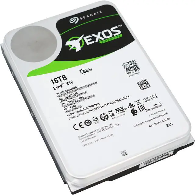 Alt view image 5 of 10 - Seagate Exos X16 16TB SAS 12Gb/s 3.5" Enterprise HDD (ST16000NM002G)
