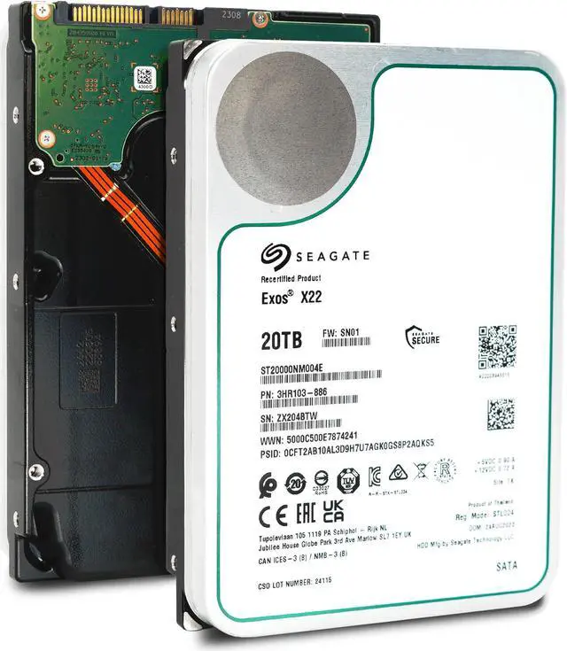 Alt view image 4 of 7 - Seagate Exos X22 20TB SATA 6Gb/s 7200RPM 3.5" Enterprise HDD - ST20000NM004E