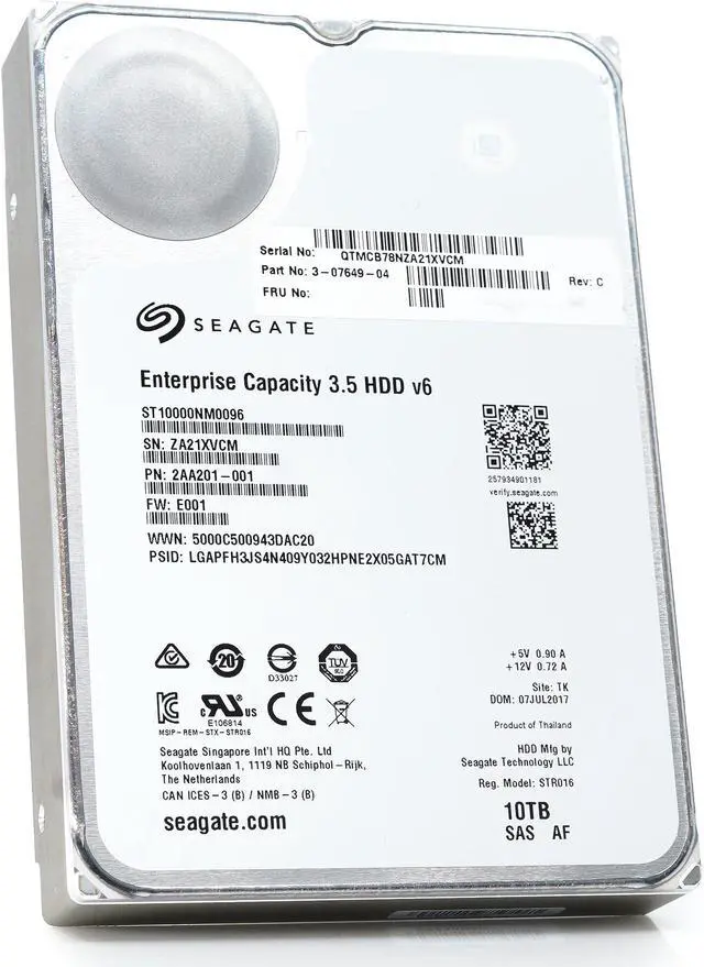 Alt view image 6 of 8 - Seagate Enterprise Capacity ST10000NM0096 10TB 7200RPM SAS 12.0 GB/S 256MB Enterprise Hard Drive (ST10000NM0096)