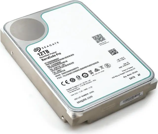 Alt view image 3 of 7 - Seagate BarraCuda Pro ST12000DM0007 12TB 7200 RPM 256MB Cache SATA 6.0Gb/s 3.5" Internal Hard Drive Bare Drive