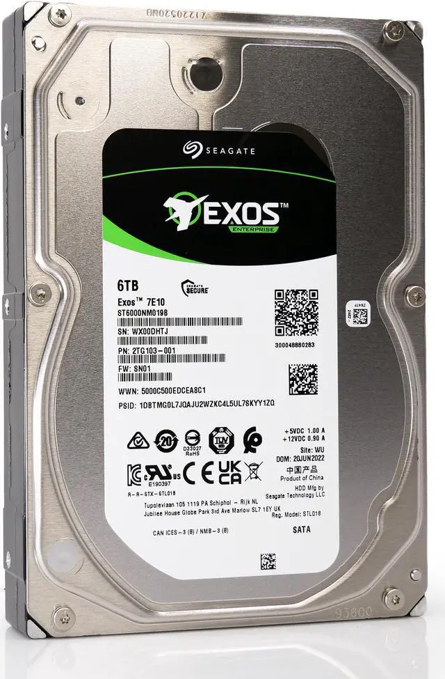 Alt view image 12 of 13 - Seagate Exos 7E10 6TB 3.5" SATA 7200rpm Internal Hard Drive ST6000NM019B