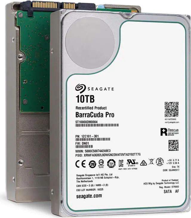 Refurbished: Seagate BarraCuda Pro 10TB SATA 6Gb/s 7200RPM 3.5