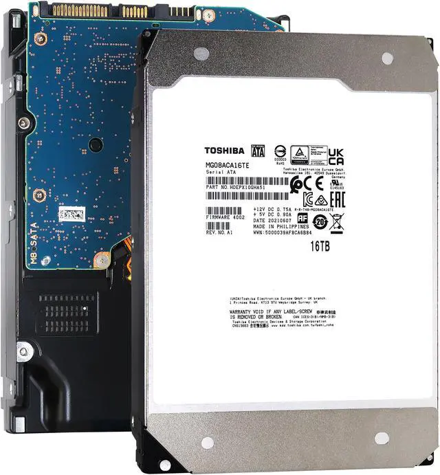 Alt view image 8 of 9 - Toshiba MG08ACA16TE MG08 MG08ACA16TA 16 TB Hard Drive - 3.5" Internal - SATA (SATA/600)
