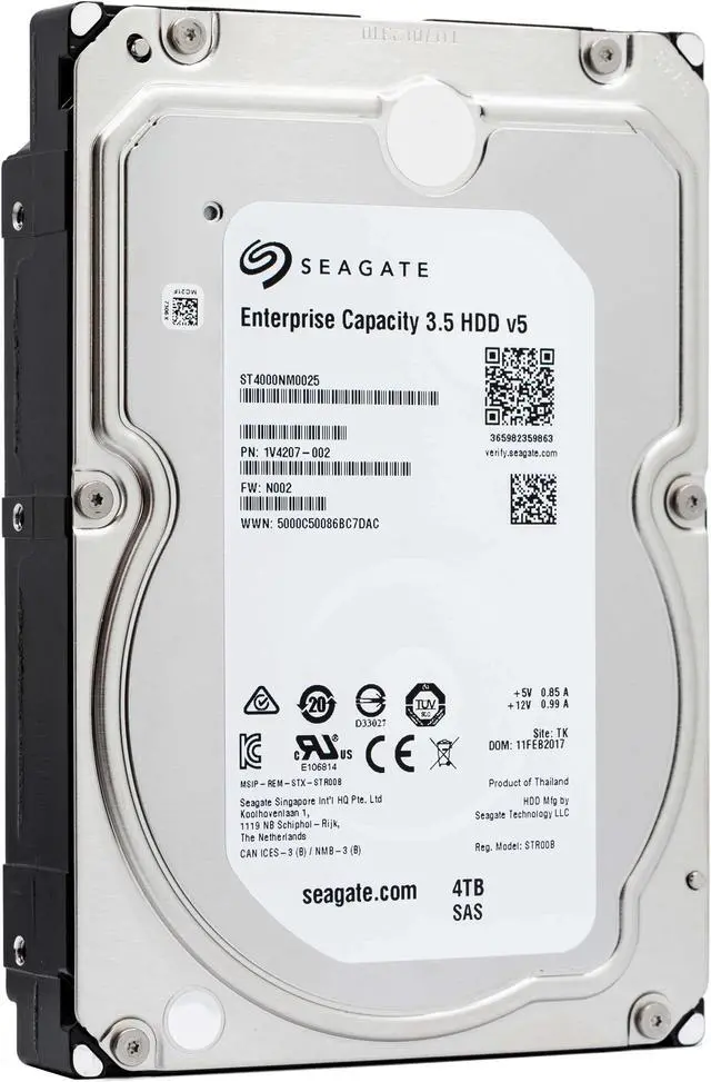 Alt view image 2 of 4 - Seagate 4TB Enterprise Capacity SAS 12Gb s 512n 3.5" Internal Hard Drive Model ST4000NM0025 (ST4000NM0025)