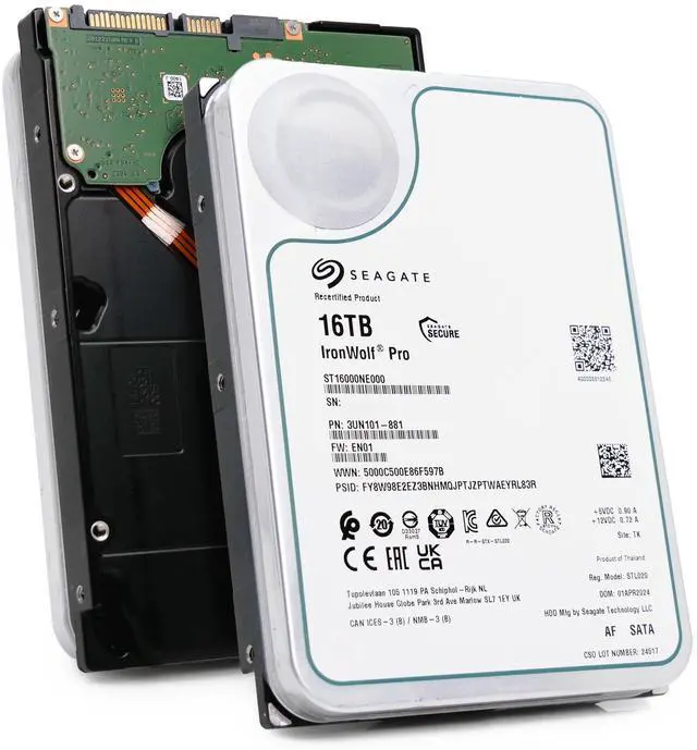 Main image of Seagate IronWolf Pro ST16000NE000 16 TB Hard Drive - 3.5" Internal - SATA (SATA/600) (ST16000NE000)