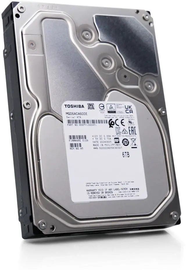 Alt view image 6 of 9 - 6tb toshiba enterprise capacity mg06aca600e 7200rpm 256mb ent.