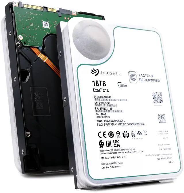 Alt view image 5 of 10 - Seagate ST18000NM004J Exos X18 ST18000NM004J 18 TB Hard Drive - Internal - SAS (12Gb/s SAS)