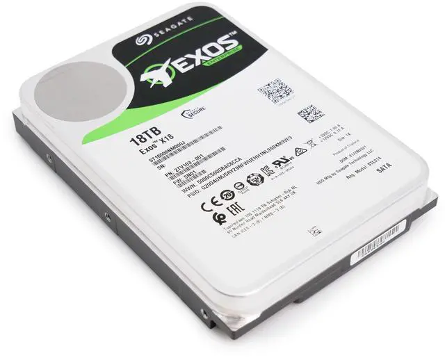 Alt view image 3 of 7 - Seagate Exos X18 ST18000NM000J 18TB 7.2K RPM SATA 6Gb/s 512e/4Kn 256MB 3.5" FastFormat HDD