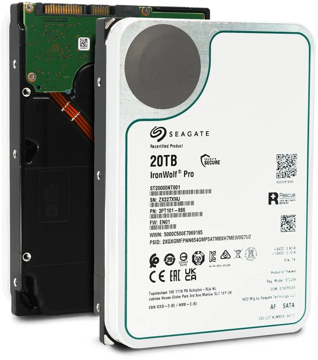 Alt view image 3 of 7 - Seagate Ironwolf Pro 20TB SATA 7200RPM 3.5" NAS HDD - ST20000NT001