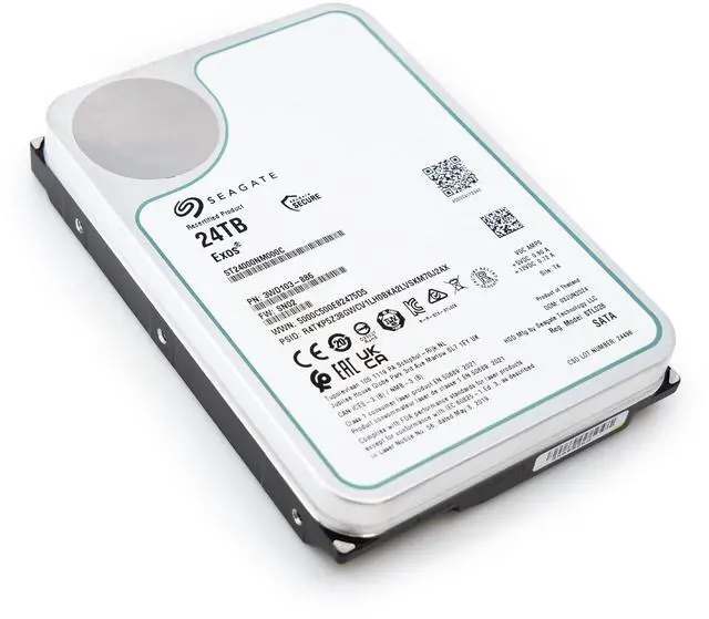 Alt view image 6 of 7 - Seagate Exos 24TB SATA HDD ST24000NM000C 7.2K RPM 6Gb/s 512e 3.5in 512MB