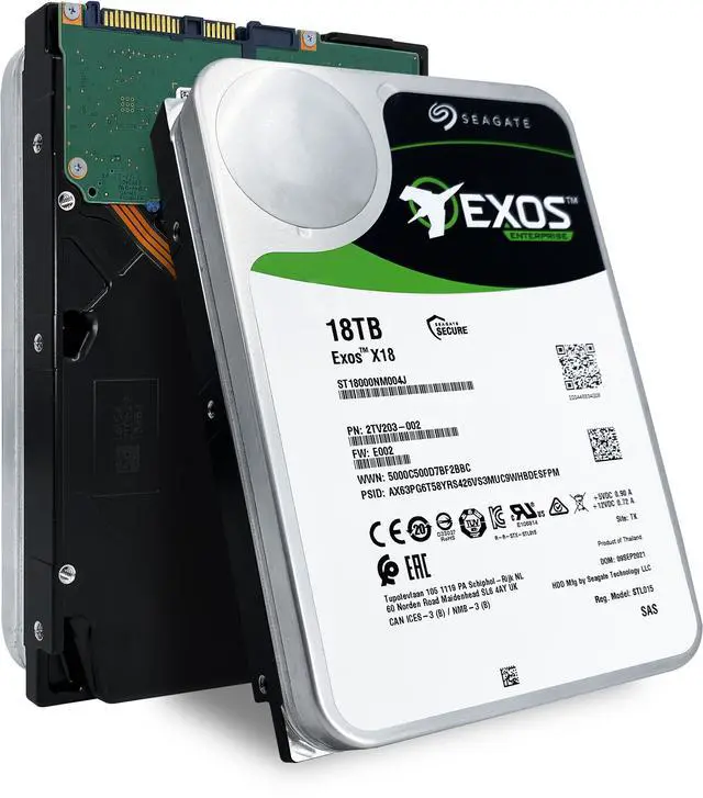 Alt view image 6 of 7 - Seagate Exos X18 18TB SAS 12Gb/s 3.5" Enterprise HDD - ST18000NM004J